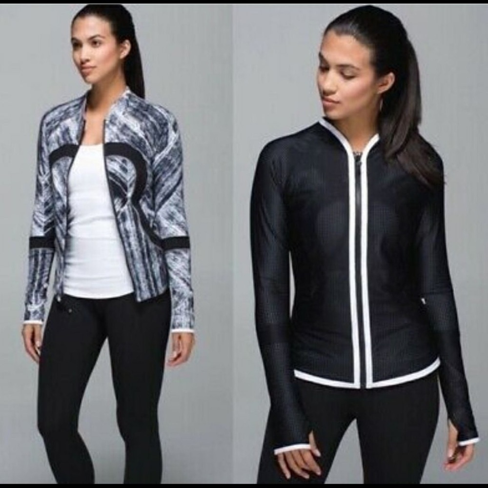 Lululemon Find Your Bliss Jacket •Black / Heatwave White Black / White 4 Sporty